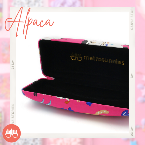 MetroSunnies Alpaca Hard Case Holder (Pink) / Eyewear Case Holder for Sunnies and Specs