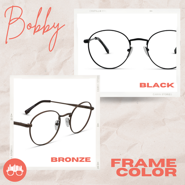 MetroSunnies Bobby Specs (Black) / Replaceable Lens / Eyeglasses for Men and Women