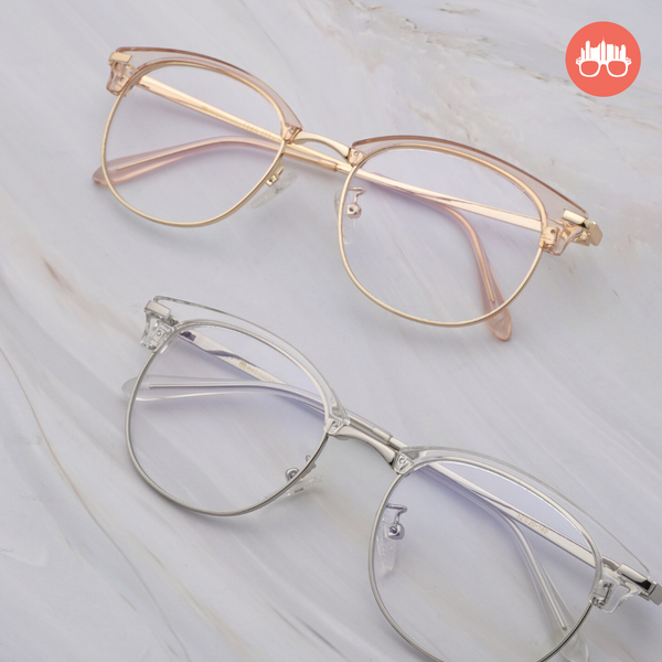 MetroSunnies Bonnie Specs (Champagne) / Con-Strain Blue Light / Versairy / Anti-Radiation Eyeglasses