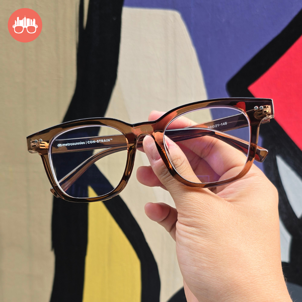 MetroSunnies Buck Specs (Champagne) Con-Strain Anti Radiation Replaceable Lens Eyeglasses Women Men Blue Light Eyewear