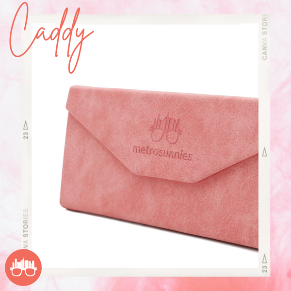MetroSunnies Caddy Foldable Case Holder (Pink) / Eyewear Case Holder for Sunnies and Specs