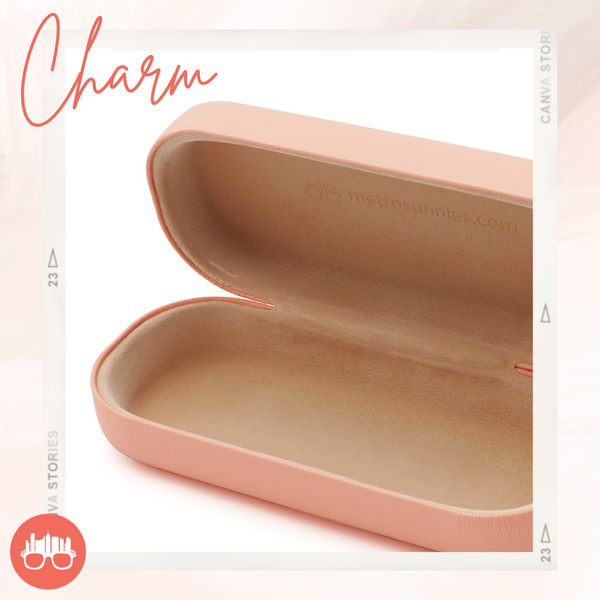MetroSunnies Charm Hard Case Holder (Blush) / Eyewear Case Holder for Sunnies and Specs