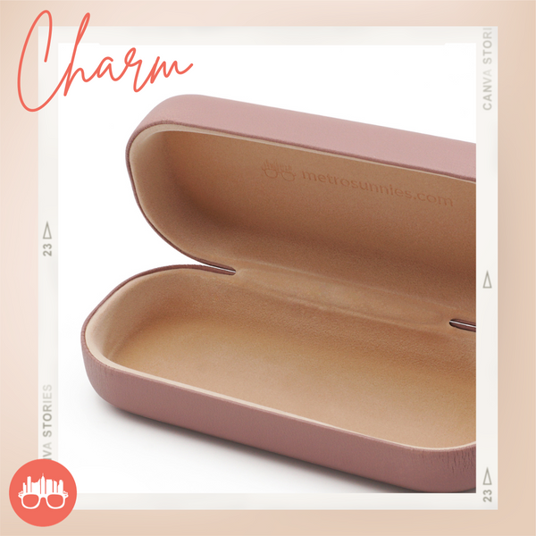 MetroSunnies Charm Hard Case Holder (Clay) / Eyewear Case Holder for Sunnies and Specs