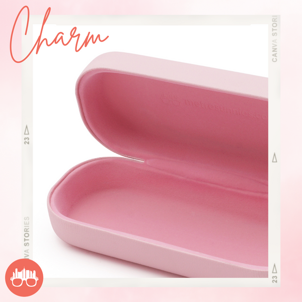 MetroSunnies Charm Hard Case Holder (Rose) / Eyewear Case Holder for Sunnies and Specs