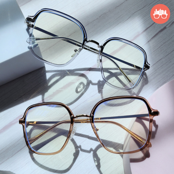 MetroSunnies Hanni Specs (Nude) Con-Strain Anti Radiation Eyeglasses Women Men Blue Light Eyewear