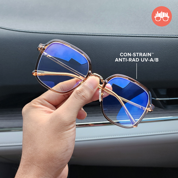 MetroSunnies Hanni Specs (Nude) Con-Strain Anti Radiation Eyeglasses Women Men Blue Light Eyewear