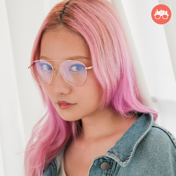 MetroSunnies Hyde Specs (Rose Gold) / Con-Strain Blue Light / Anti-Radiation Computer Eyeglasses