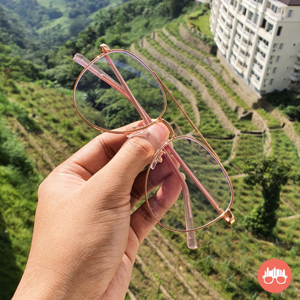 MetroSunnies Hyde Specs (Rose Gold) / Con-Strain Blue Light / Anti-Radiation Computer Eyeglasses