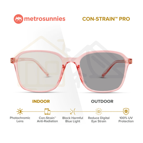 MetroSunnies Jazz Specs (Pink) / Con-Strain Blue Light / Versairy / Anti-Radiation Eyeglasses