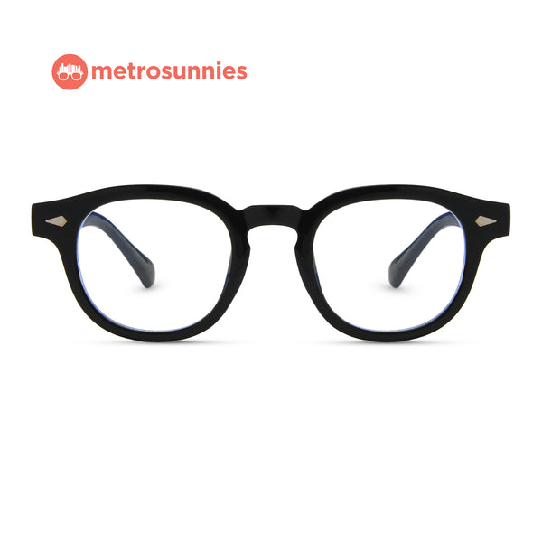 MetroSunnies Johnny Specs (Black) Con-Strain Anti Radiation Eyeglasses Women Men Blue Light Eyewear