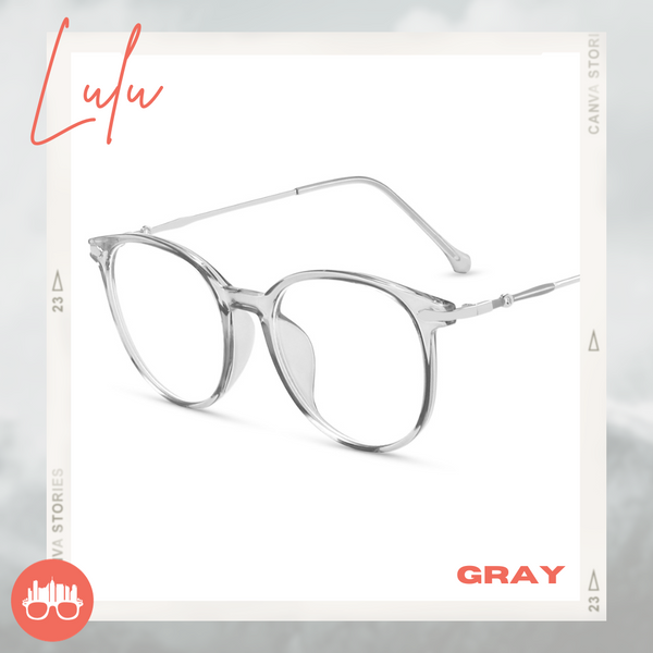 MetroSunnies Lulu Specs (Gray) / Con-Strain Blue Light / Versairy / Anti-Radiation Eyeglasses