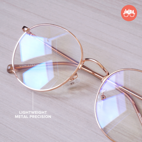 MetroSunnies Merrit Specs (Rose Gold) / Replaceable Lens / Eyeglasses for Men and Women