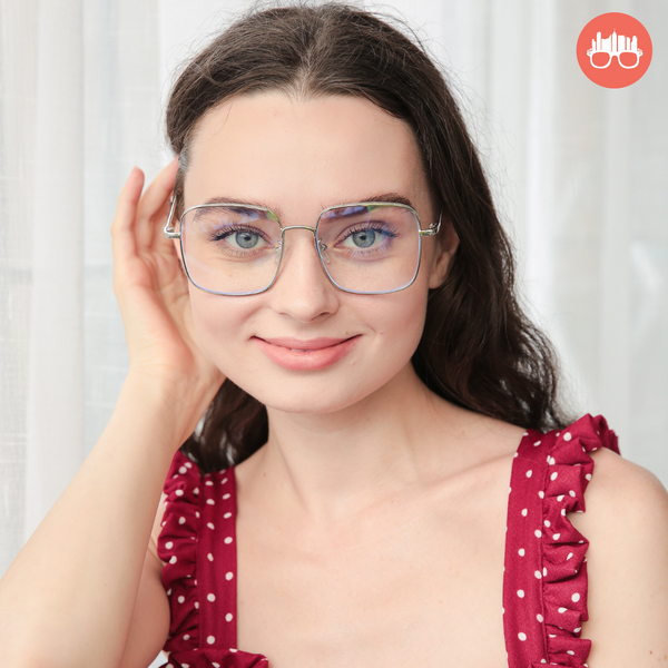 MetroSunnies Oslo Specs (Silver) / Con-Strain Blue Light / Anti-Radiation Computer Eyeglasses