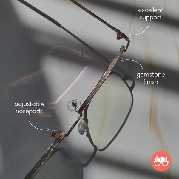 MetroSunnies Oslo Specs (Silver) / Con-Strain Blue Light / Anti-Radiation Computer Eyeglasses