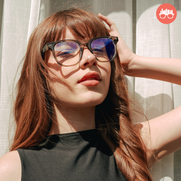 MetroSunnies Percey Specs (Black) Con-Strain Anti Radiation Eyeglasses Women Men Blue Light Eyewear