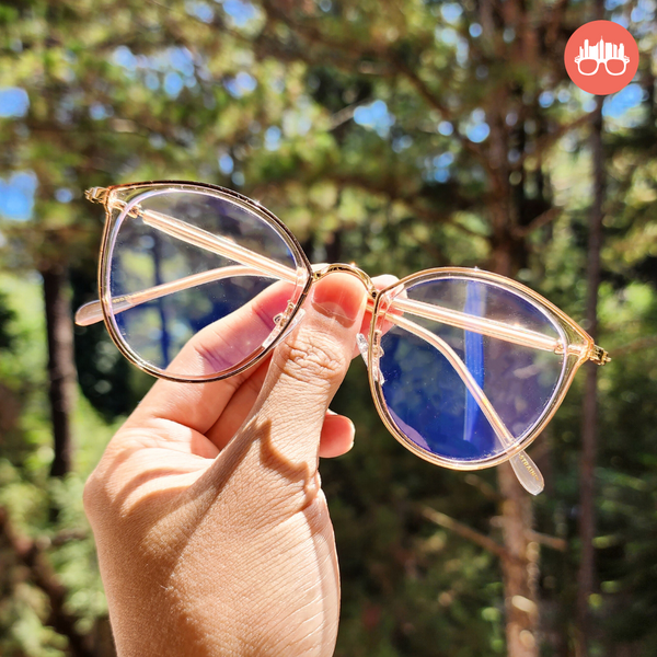 MetroSunnies Rei Specs (Champagne) / Con-Strain Blue Light / Anti-Radiation Computer Eyeglasses