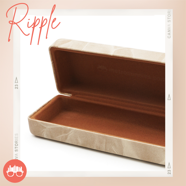 MetroSunnies Ripple Hard Case Holder (Nude) / Eyewear Case Holder for Sunnies and Specs