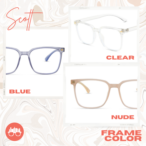 MetroSunnies Scott Specs (Blue) / Con-Strain Blue Light / Versairy / Anti-Radiation Eyeglasses