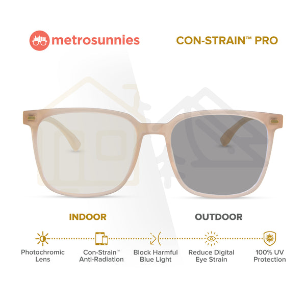 MetroSunnies Scott Specs (Nude) / Con-Strain Blue Light / Versairy / Anti-Radiation Eyeglasses