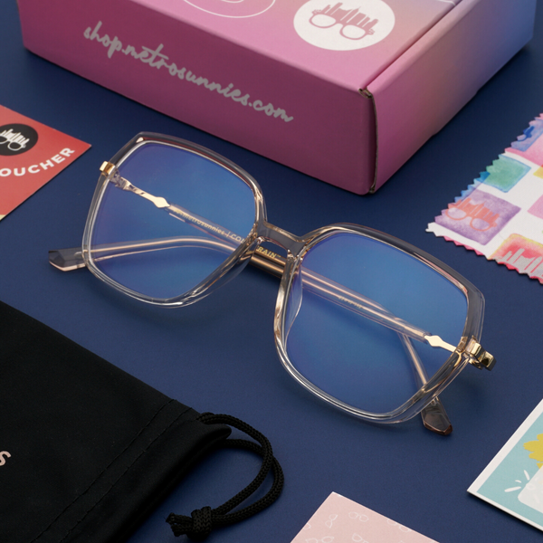 MetroSunnies Winnie Specs (Champagne) / Con-Strain Blue Light / Versairy / Anti-Radiation Eyeglasses
