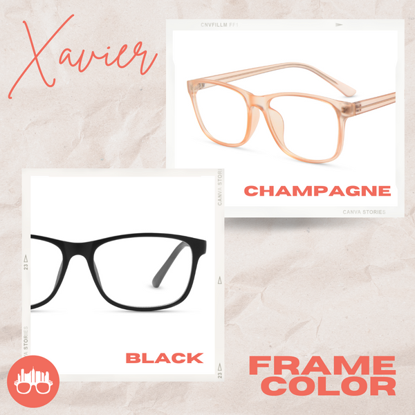 MetroSunnies Xavier Specs (Black) / Replaceable Lens / Versairy Ultralight Weight / Eyeglasses for Men and Women