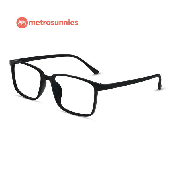 MetroSunnies Alba Specs (Black) / Replaceable Lens / Eyeglasses for Men and Women