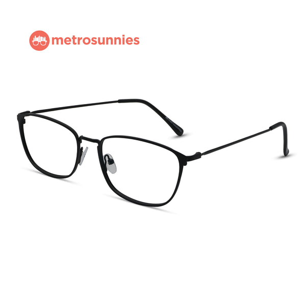 MetroSunnies Alonzo Specs (Black) / Replaceable Lens / Eyeglasses for Men and Women