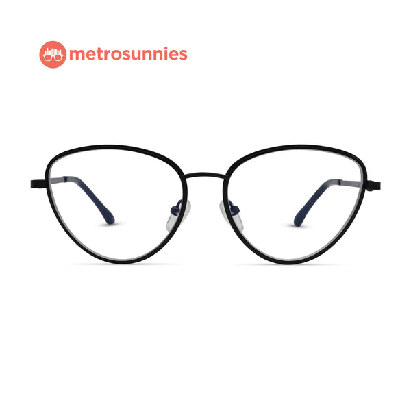 MetroSunnies Astra Specs (Black) / Replaceable Lens / Eyeglasses for Men and Women