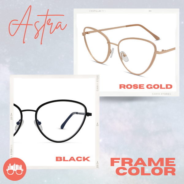 MetroSunnies Astra Specs (Rose Gold) / Replaceable Lens / Eyeglasses for Men and Women