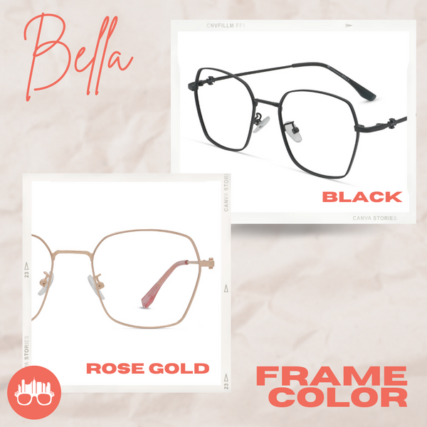 MetroSunnies Bella Specs (Rose Gold) / Con-Strain Blue Light / Anti-Radiation Computer Eyeglasses