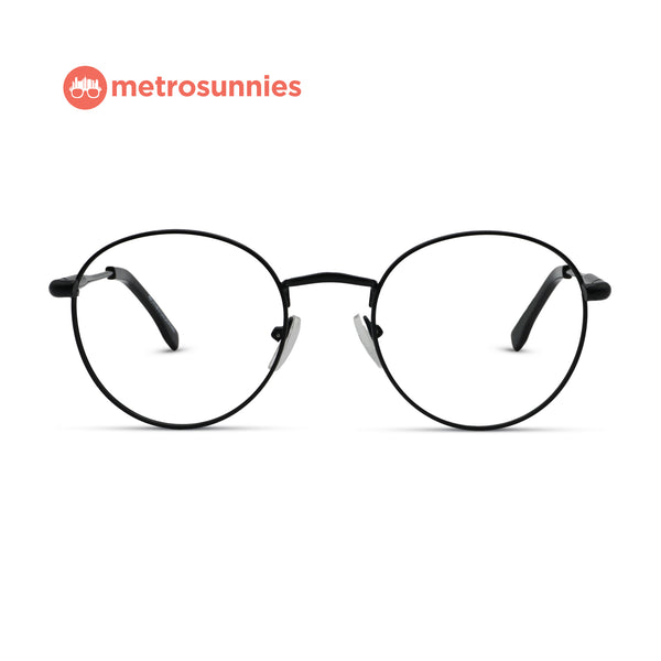 MetroSunnies Bobby Specs (Black) / Replaceable Lens / Eyeglasses for Men and Women