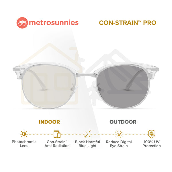 MetroSunnies Bonnie Specs (Clear) / Con-Strain Blue Light / Versairy / Anti-Radiation Eyeglasses