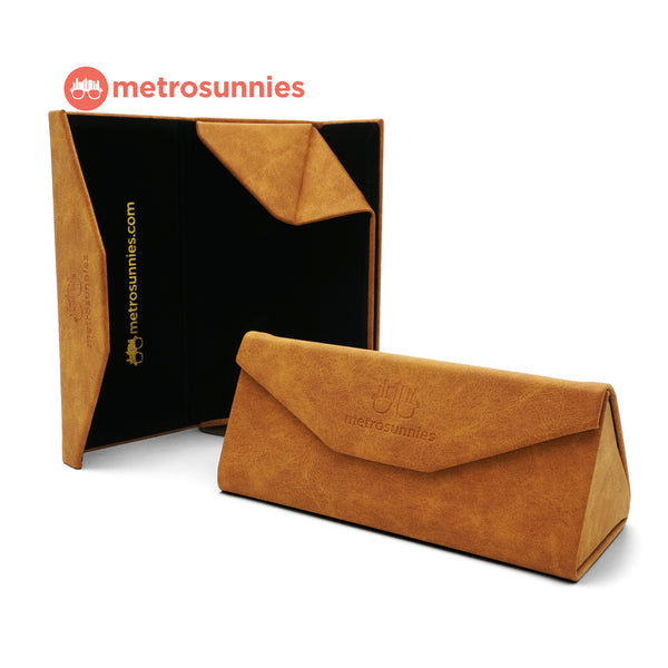 MetroSunnies Caddy Foldable Case Holder (Brown) / Eyewear Case Holder for Sunnies and Specs