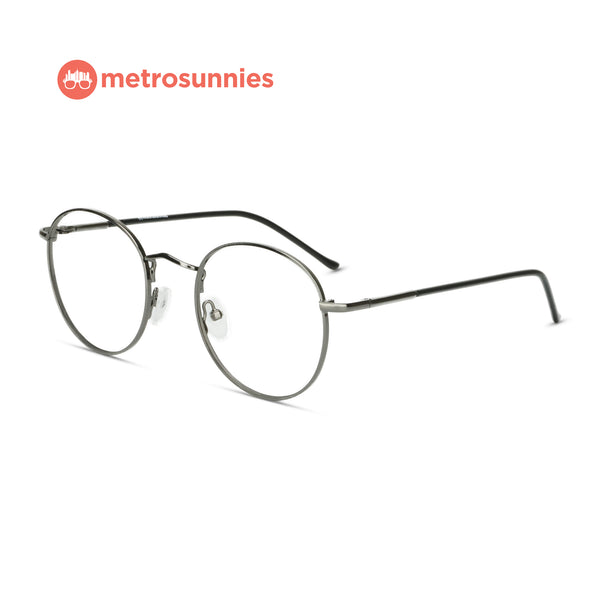 MetroSunnies Caesar Specs (Gray) / Con-Strain Blue Light / Anti-Radiation Computer Eyeglasses