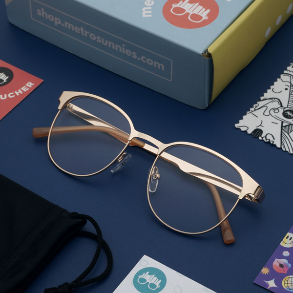 MetroSunnies Camilla Specs (Rose Gold) / Replaceable Lens / Eyeglasses for Men and Women