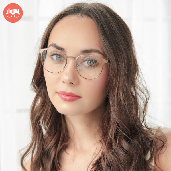 MetroSunnies Camilla Specs (Rose Gold) / Replaceable Lens / Eyeglasses for Men and Women