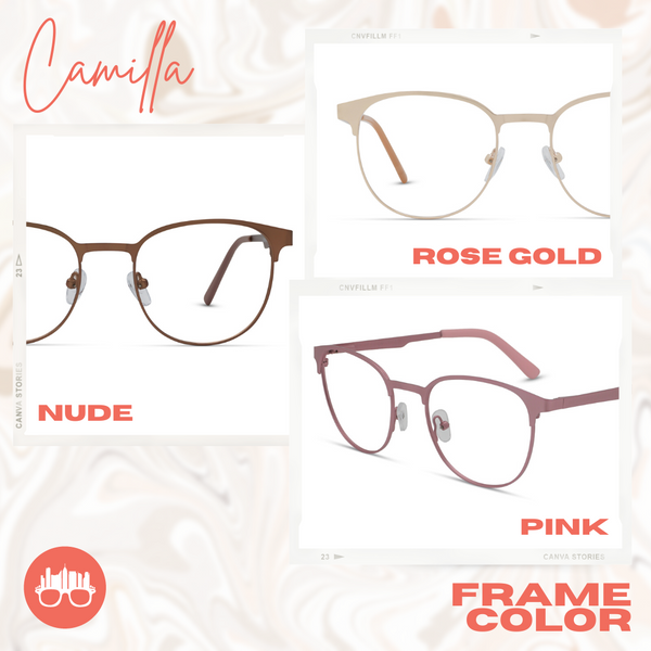 MetroSunnies Camilla Specs (Rose Gold) / Replaceable Lens / Eyeglasses for Men and Women
