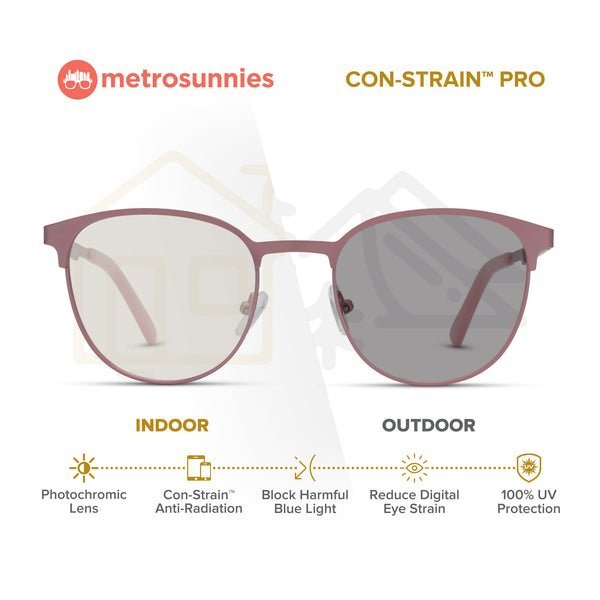 MetroSunnies Camilla Specs (Pink) / Replaceable Lens / Eyeglasses for Men and Women