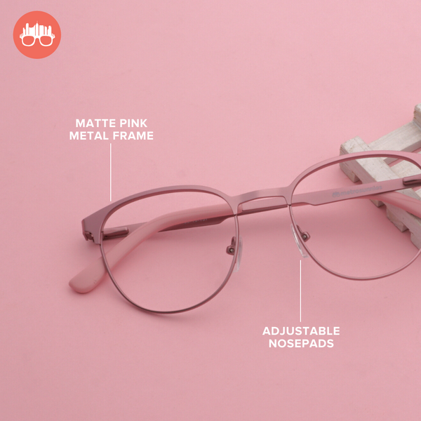 MetroSunnies Camilla Specs (Pink) / Replaceable Lens / Eyeglasses for Men and Women