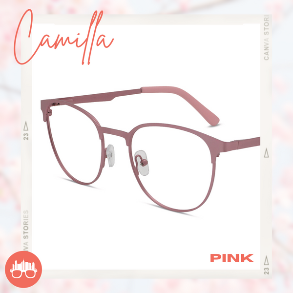 MetroSunnies Camilla Specs (Pink) / Replaceable Lens / Eyeglasses for Men and Women