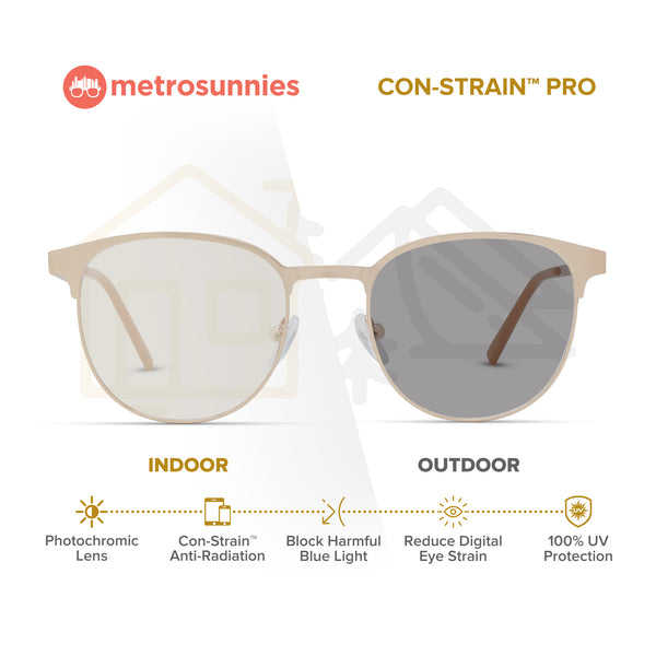 MetroSunnies Camilla Specs (Rose Gold) / Replaceable Lens / Eyeglasses for Men and Women