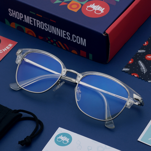 MetroSunnies Cassie Specs (Clear) / Con-Strain Blue Light / Anti-Radiation Computer Eyeglasses