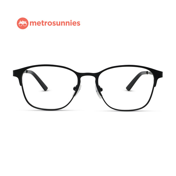 MetroSunnies Clay Specs (Black) / Replaceable Lens / Eyeglasses for Men and Women
