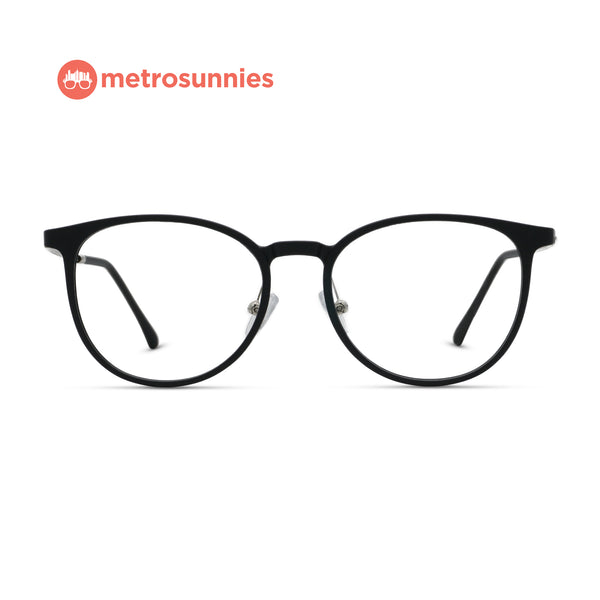 MetroSunnies Cleo Specs (Black) / Replaceable Lens / Versairy Ultralight Weight / Eyeglasses