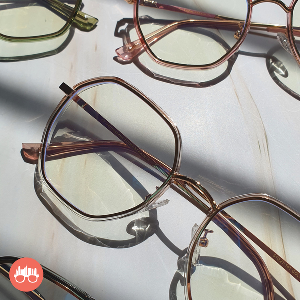 MetroSunnies Clyde Specs (Champagne) / Con-Strain Blue Light / Versairy / Anti-Radiation Eyeglasses