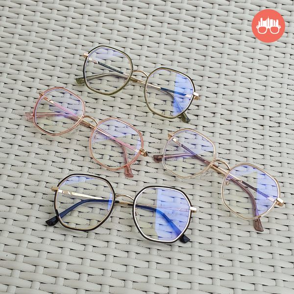 MetroSunnies Clyde Specs (Champagne) / Con-Strain Blue Light / Versairy / Anti-Radiation Eyeglasses