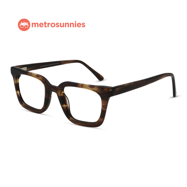 MetroSunnies Cody Specs (Brown) / Handmade Acetate / Replaceable Lens / Eyeglasses