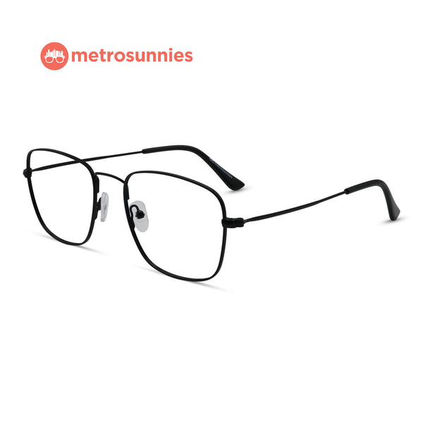 MetroSunnies Connor Specs (Black) / Replaceable Lens / Eyeglasses for Men and Women