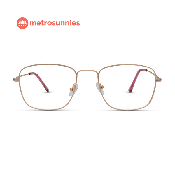 MetroSunnies Connor Specs (Rose Gold) / Replaceable Lens / Eyeglasses for Men and Women