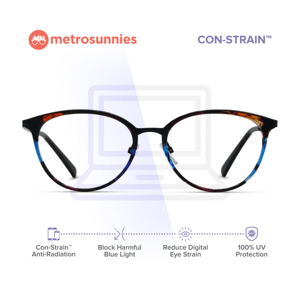 MetroSunnies Czarina Specs (Pyro) / Con-Strain Blue Light / Versairy / Anti-Radiation Eyeglasses
